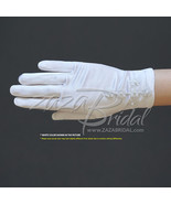 Girl&#39;s White Satin Gloves with Daisy Flowers Cross &amp; Pearls - £14.33 GBP