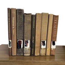 9 Shades of Brown Old Vintage Mix Antique Hardcover books Staging or Decoration - £23.72 GBP
