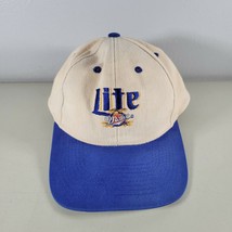 Miller Lite Mens Hat Strapback White and Navy Adjustable OS - $15.96