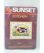 Sunset Stitchery Needlepoint Kit Cow #555 Donna Enstaff Design - $10.88