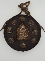 Tibetan Buddhist Original Handmade Leather Old Ghau Box/Amulet - Nepal - $79.99