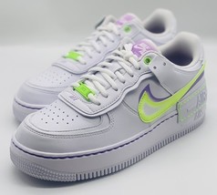 NEW Nike Air Force 1 Shadow White Violet Green DD9684-100 Women&#39;s Size 12 - $108.89