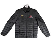 Eddie Bauer Rev Racing Chevrolet Black Puffer Jacket Men&#39;s M Full Zip NA... - $50.25 CAD
