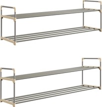 Home Full Shoe Storage Rack, 2-Tier Organizer For Entryway, Bathroom,, 2 Sets. - $82.78