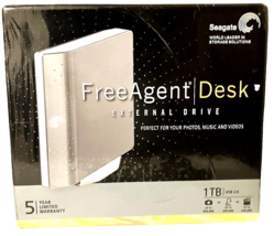 Seagate Free Agent Desk External Drive 1TB USB 2.0 ST310005FDA2E1-RK NEW in Box - $94.49