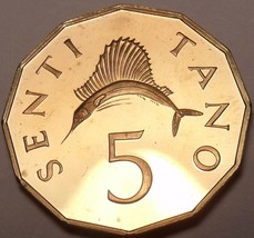 Selten Beweis Tansania 1966 5 Senti ~5,500 Minted~ Speerfisch~ Fantastisch - $12.29