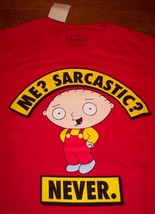 Family Guy Stewie &quot;Me Sarcastic?&quot; T-Shirt Small New w/ Tag - £14.80 GBP