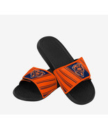 NFL Chicago Bears Mens Adjustable Slides 11/12 Large Sandals House Shoes Orange