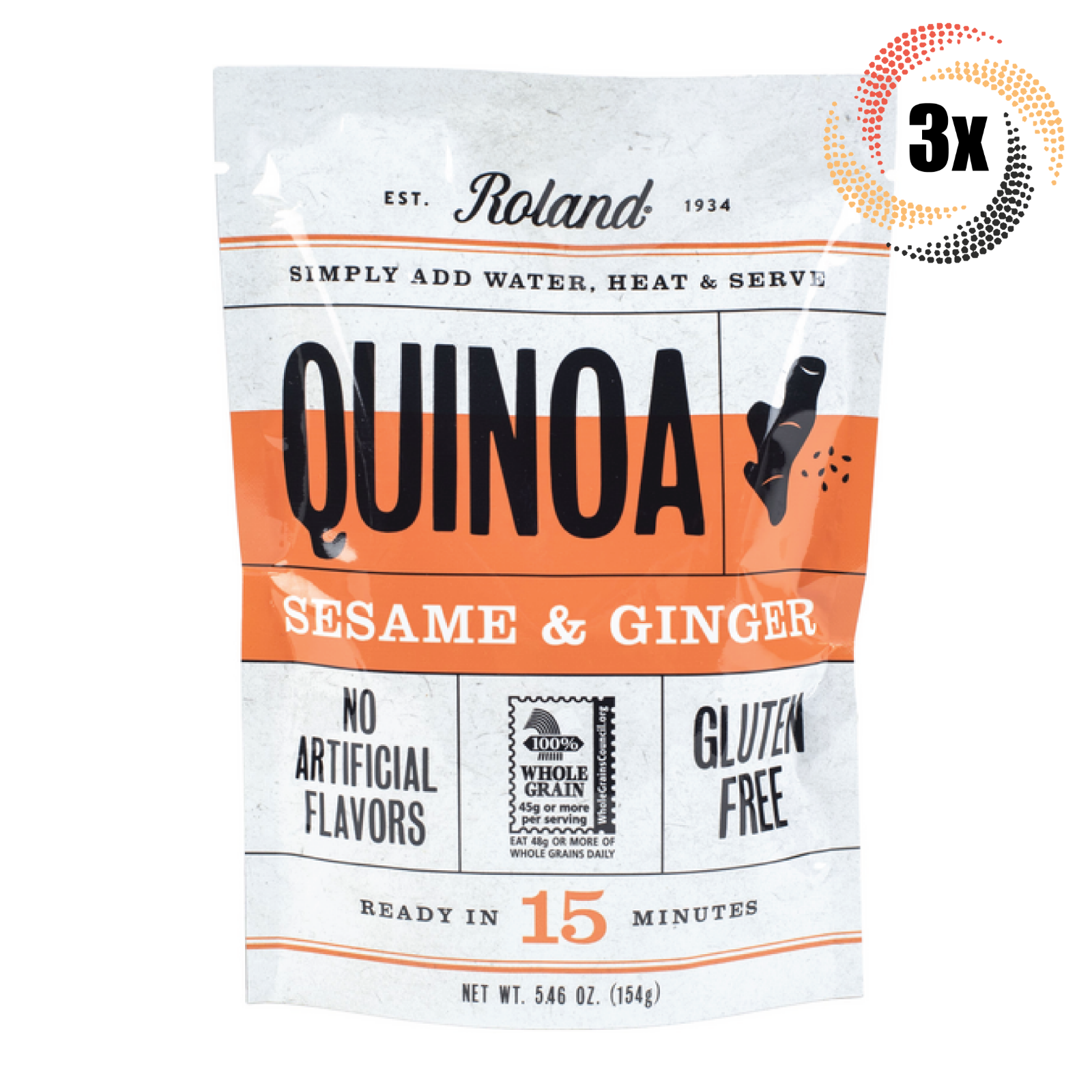 3x Pack Roland Quinoa Toasted Sesame & Ginger Gluten Free Seasoning Mix | 5.46oz - $25.47