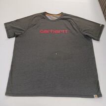 Carhartt Force Relaxed Fit Men's Gray Cotton Blend Short Sleeve T-Shirt Size 2XL image 14