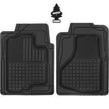 For NISSAN Heavy Duty Car Truck Floor Mats 2PC Rubber Semi Custom Black - £32.49 GBP