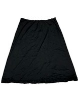 Vintage Vanity Fair Black Satin Knee Length Lace Hem Skirt Size 5 - £15.34 GBP