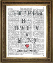 Love Quotation Stampa - Sebastian Faulks Amore Cuore Citazione Su Dizionario - £5.19 GBP