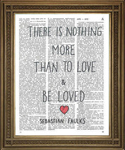 Love Quotation Stampa - Sebastian Faulks Amore Cuore Citazione Su Dizionario - £4.96 GBP