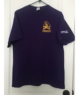 Gildan Men&#39;s Purple &amp; Gold T-Shirt East Carolina  Pirates Size XL - $794.67 MXN