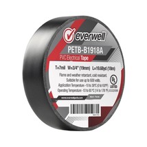 Everwell® PVC Electric Tape 3/4&quot; x 60′. 5 ROLLS - $274.54 MXN