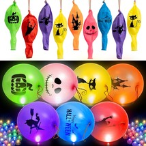 42Pcs Halloween Punch Balloons With Led Lights For Kids, Halloween Party Game Fa - £20.77 GBP