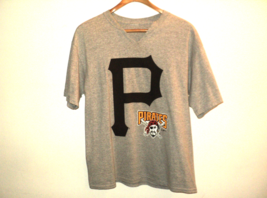 Pittsburgh Pirates Adidas T Shirt, Men&#39;s L, Women&#39;s XL, Vintage 2005 Gray V Neck - £34.73 GBP