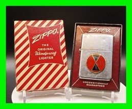 Vintage 1950 Korean War Zippo Lighter - 7th Infantry Div. Badge With Box 2032695 - $349.99