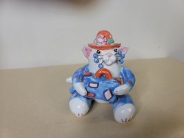 Whimsiclay Cat Rare Vacation Vickie Figurine 2002 Amy Lacombe Annaco Cre... - $24.75