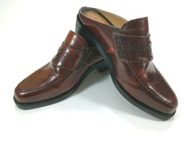 Ariat mule clog slide 6.5 M Excellent Brown leather Cognac 90728 - £23.33 GBP