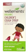 Wellements Organic Childrens Cough Syrup Mucus Elderberry 1 Year + 4oz E... - $6.30