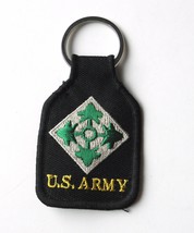 4TH ARMY INFANTRY STEADFAST LOYAL EMBROIDERED KEYCHAIN KEY RING 1.75 X 2... - $5.64