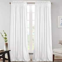 Linen Curtains Natural Linen Blended Rod Pocket Panels That, 52&quot; W X 96&quot; L). - £35.36 GBP