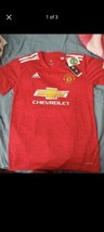 Manchester United Adidas 2020 2021 Red Home Jersey Men’s Size S Small New NWT - £36.76 GBP