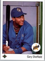 1989 Upper Deck 13 Gary Sheffield Misprint  Rookie  Star Rookie Card Mil... - $9.99