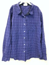 Tommy Girl Kids Size Large Purple Button Down Top with Embroidered Dots,... - $8.43