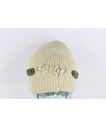 NOS Vintage Streetwear Chunky Double Faced Floral Winter Beanie Hat Cap ... - €28,99 EUR