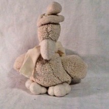 Dan Dee Dandee  plush Stuffed Animal Toy Cream Goose W Scarf Hat 8 in Tall - £7.05 GBP