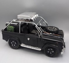 1:18 Safari Truck Jeep Land Rover Black Metal Tin Decor Model  - $124.81