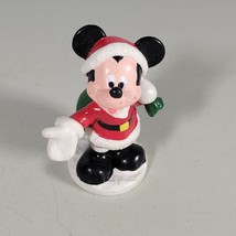 Mickey Mouse Santa Clause Toy Figure Christmas Holiday Disney 3&quot; PVC - £7.84 GBP