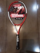 Wilson Roger Federer 110 Tennis Racquet Racket Power Strings Red White 4 1/4&quot;new - £23.64 GBP