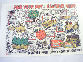 1984 Ad Nabisco Fig &amp; Apple Newtons Find Your Way to the Newtons Treasur... - $7.99