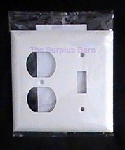 10 Pack GE Duplex Receptacle Single Toggle 2- Gang Combination Wall Plate White - $8.99