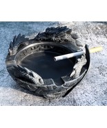 Medieval Fantasy Celtic Gerwolf Sleeping Dragon Round Cigarette Ashtray ... - $381.11 MXN