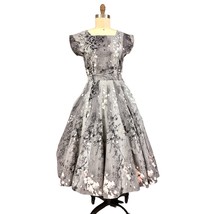VTG 50s Philmont Sportswear Miami Grey Pink Floral Circle Skirt Set Rock... - $4,118.21 MXN