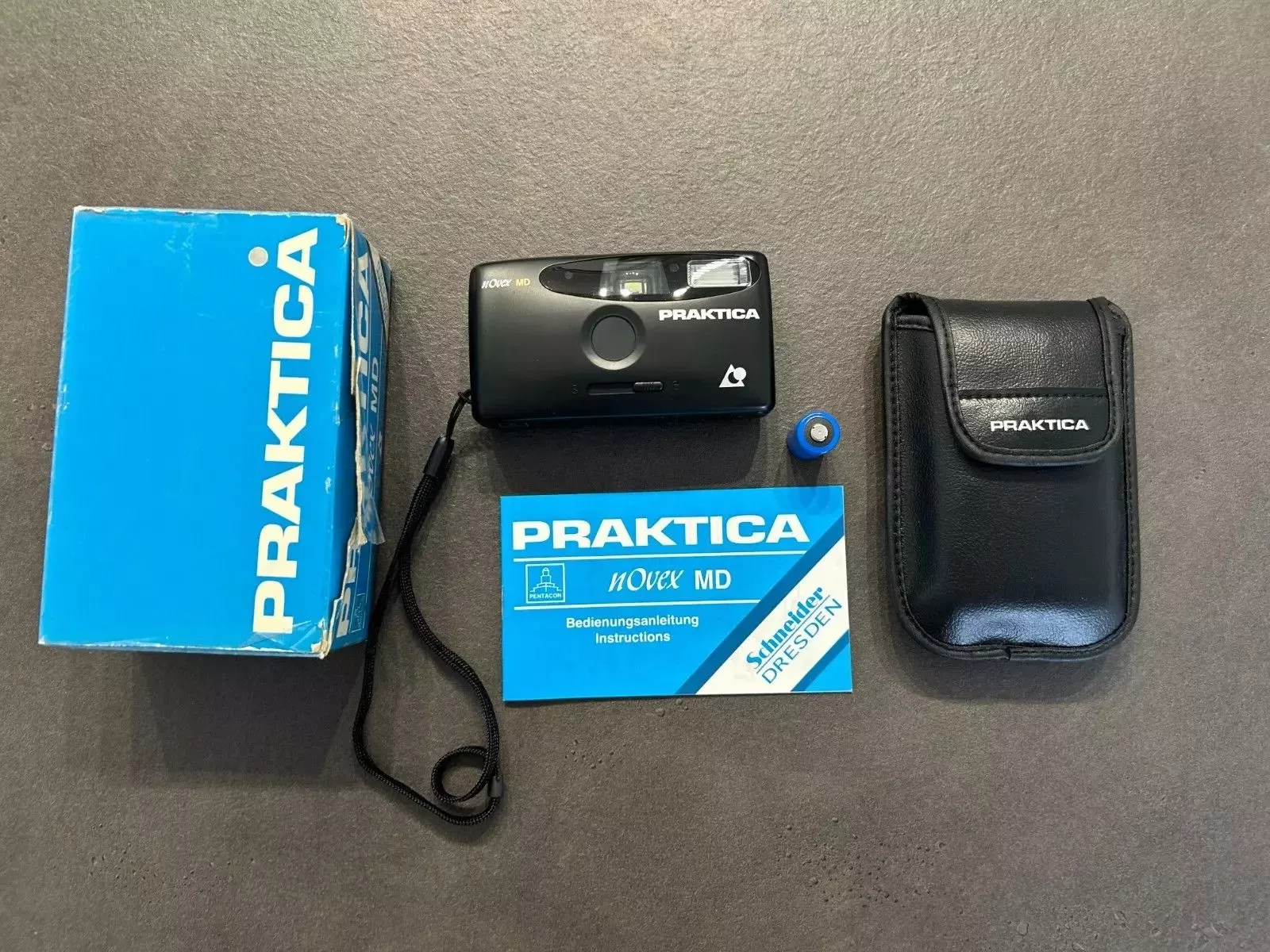 Film camera Praktica Novex md, With box instructions and bag + NEW Battery! - $17.90