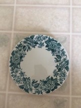 VTG Sterling Vitrified China 5 1/2&quot; Wide Bread &amp; Butter Plate Green White Floral - £12.62 GBP