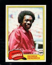 1981 Topps #230 George Hendrick Nmmt Cardinals *X100874 - £2.57 GBP