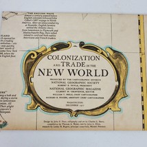 Vintage 1977 National Geographic Colonization &amp; Trade In The New World Map - £12.58 GBP