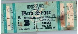 Bob Seger Argento Pallottola Fascia Ticket Stub Aprile 3 1977 Lexington Kentucky - $49.48