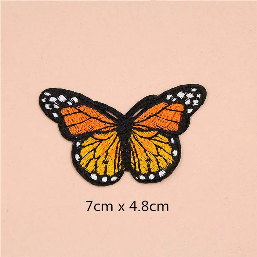 Shop Fabric Embroidered Colored Butterfly Patch: Iron-on Applique for Clothes - $16.00