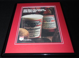 1984 Budweiser Beer / Baseball / Basketball Framed 11x14 ORIGINAL Advertisement - $34.64