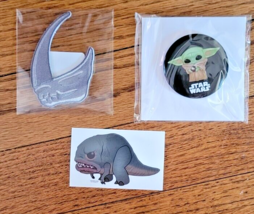 Funko Star Wars Mandalorian  Grogu Button,  Decal, and Patch GameStop Ex... - $18.31 CAD