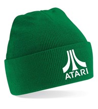 Atari Video Game Icon Knit Beanie Cap Hat 1980&#39;S PAC-MAN Asteroids Frogger New - £14.15 GBP