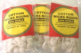 Cotton Wicks Round 14grams, Approx. 70 Wicks (Pack of 3 - Approx. 210 Wi... - $11.86